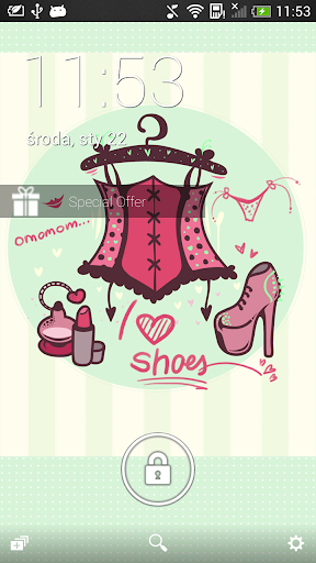 【免費個人化App】GO SMS I Love Shoes Theme-APP點子