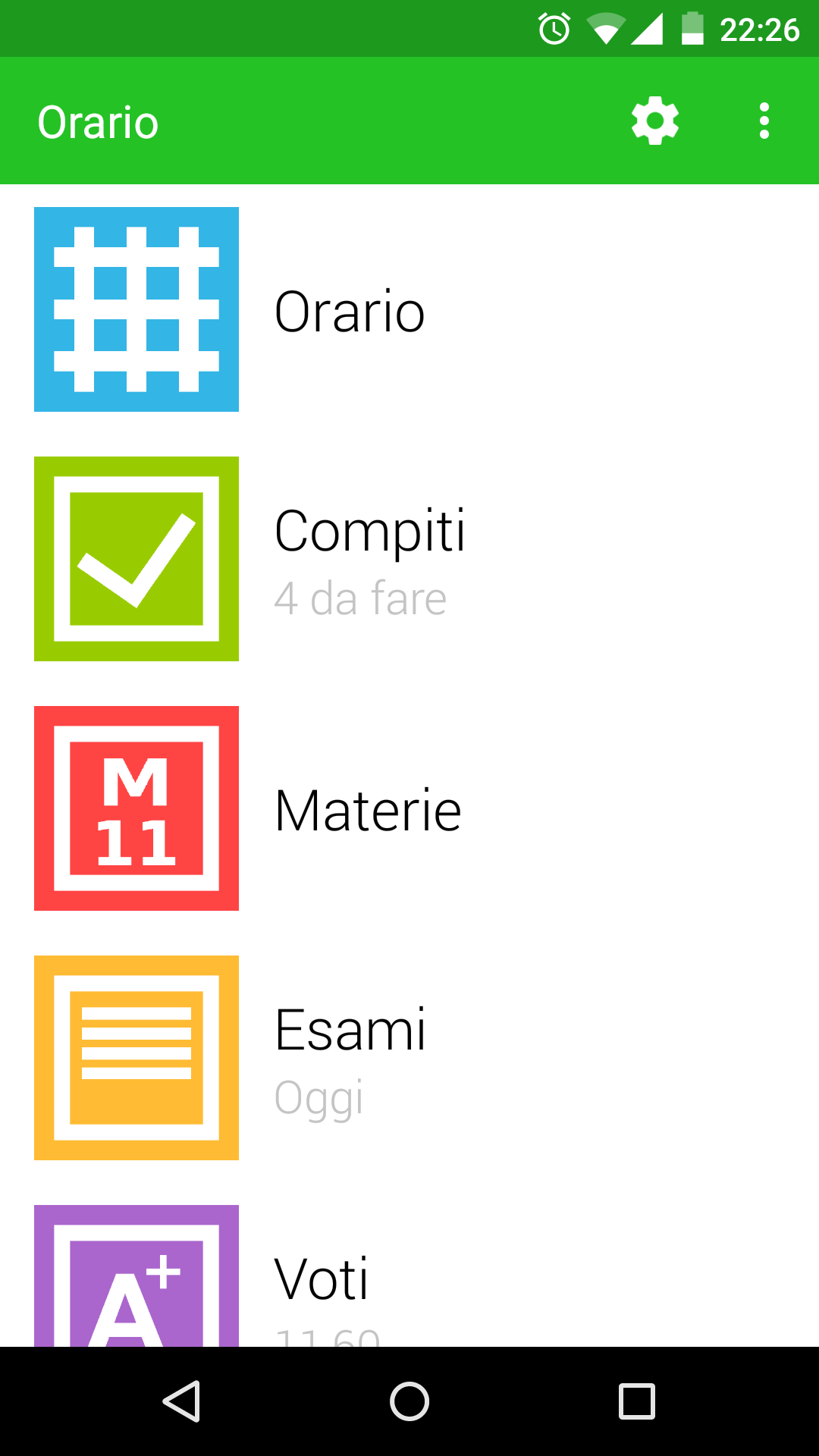Android application Timetable screenshort