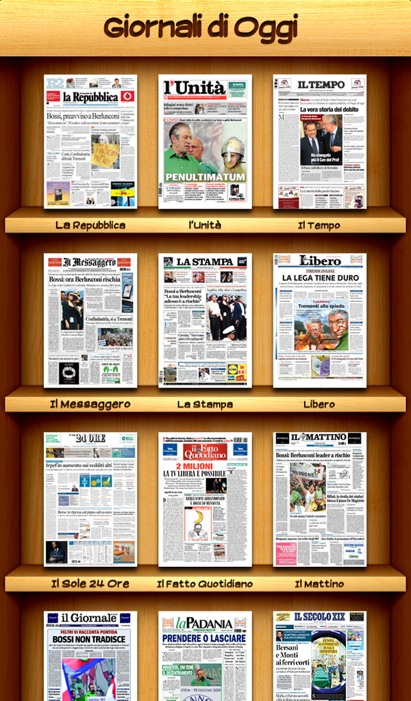 Giornali Oggi Italy Newspaper Screen 1