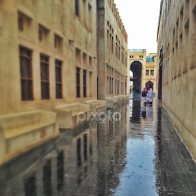 Rainy day at Souq Waqif by Nashira Usef - Instagram & Mobile iPhone