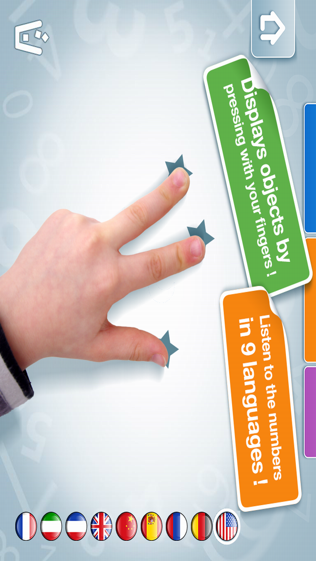 Count with your fingers! Screen 1