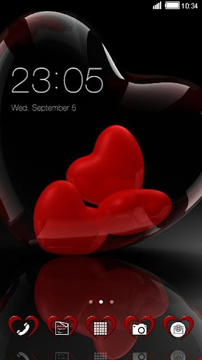 Romantic Red Heart Theme