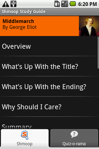 Middlemarch: Shmoop Guide Screen 3