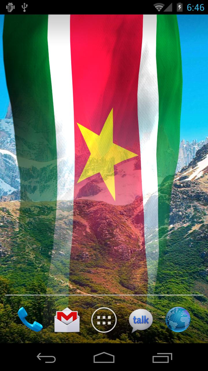 SA Flags Live Wallpaper Screen 2