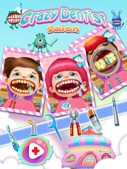 Android application Crazy Dentist Salon-Girl Game screenshort