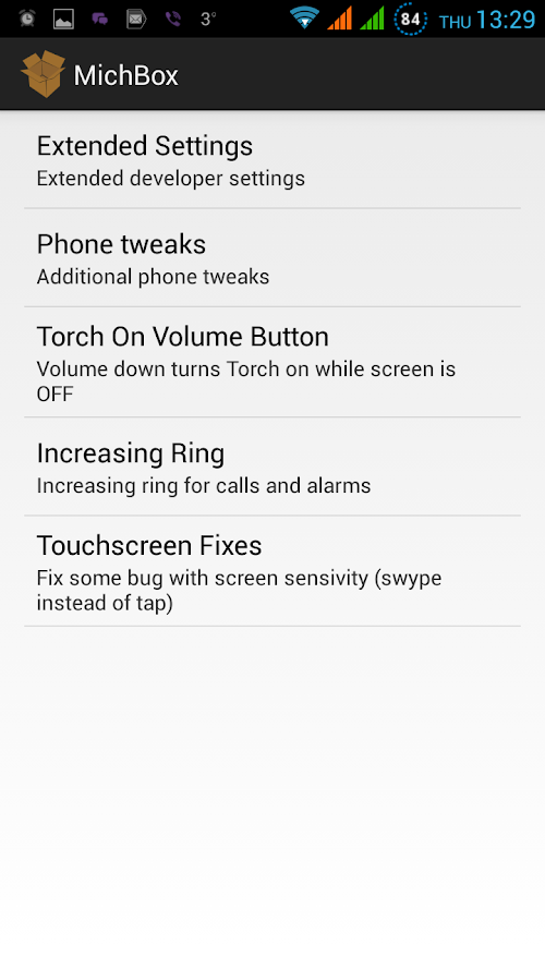 Android application MichBox screenshort