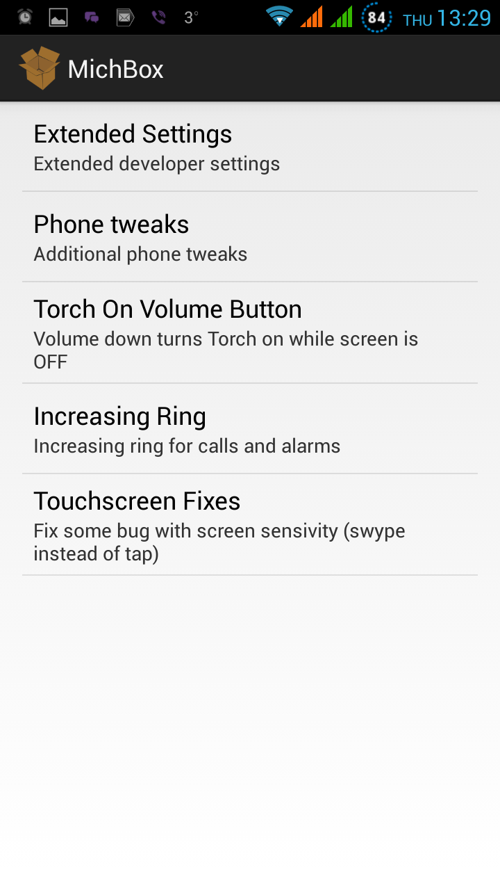 MichBox Screen 1