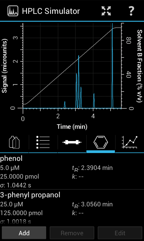 HPLC Simulator Screen 2
