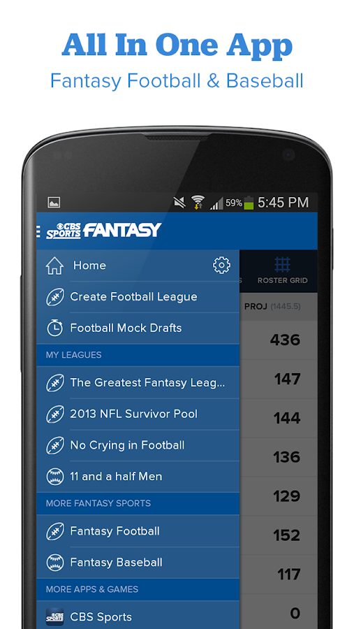 CBS Sports Fantasy Android Apps on Google Play