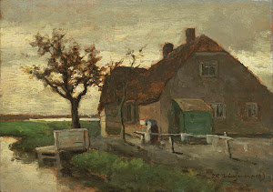 RIJKS: Johan Hendrik Weissenbruch: Boerenhuis aan een vaart 1903