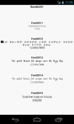 Fonts for FlipFont 201