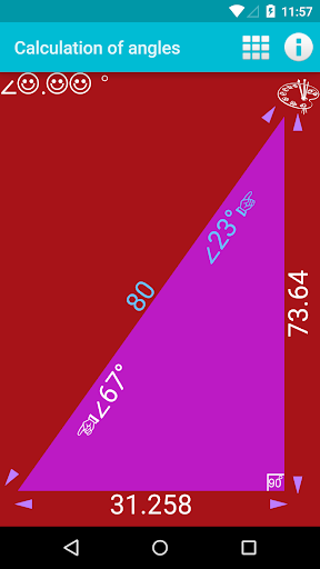 Calculation of angles