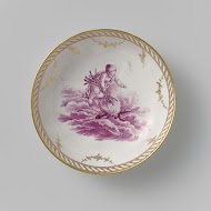 Schotel met een putto op wolken