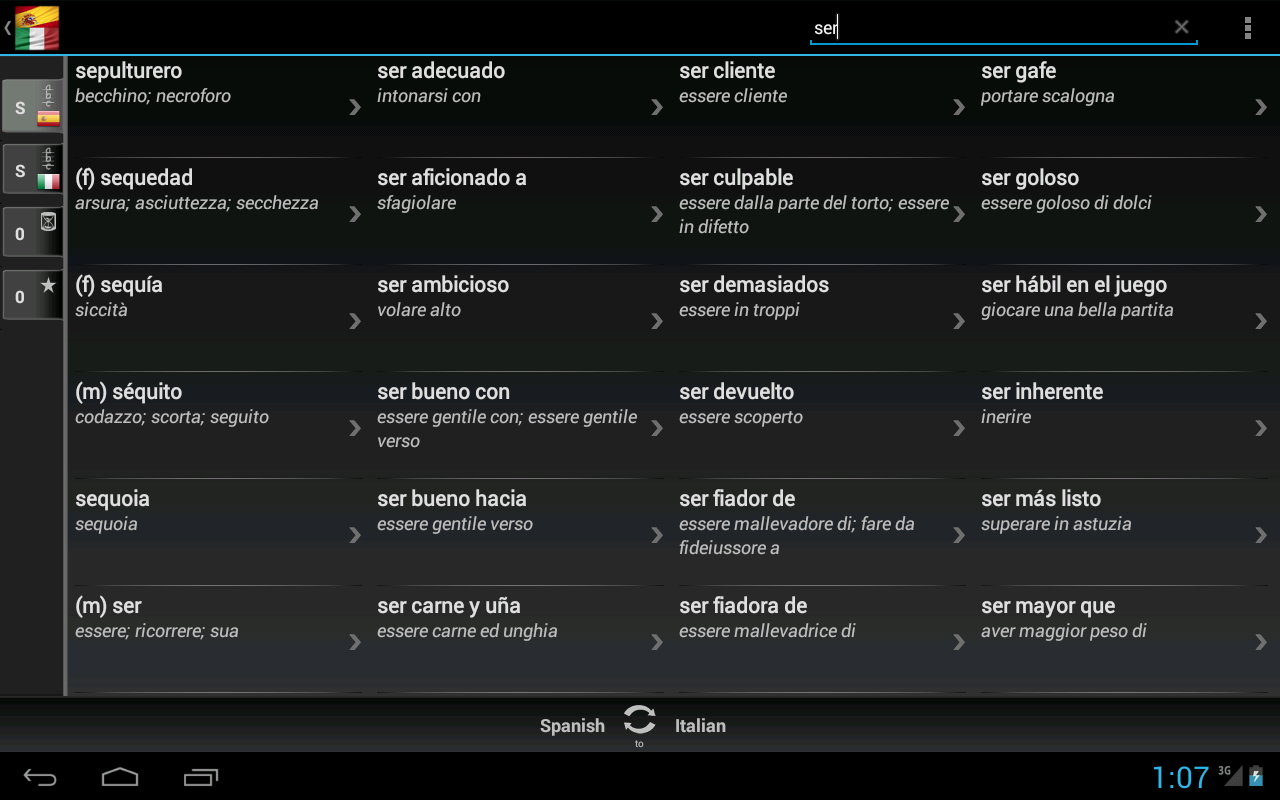 Bing Translator app interface with conversation feature