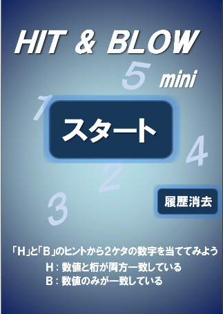 Hit Blow mini 【数字当てゲーム】