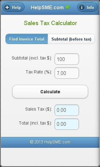 Android application Sales Tax Calculator - USA screenshort