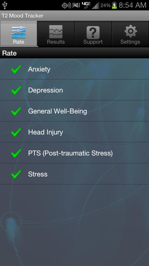    T2 Mood Tracker- screenshot  
