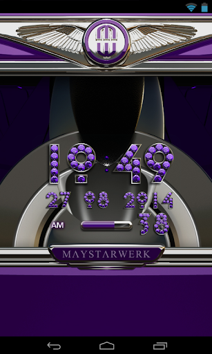 【免費個人化App】Digi Clock Widget Purle Diamon-APP點子