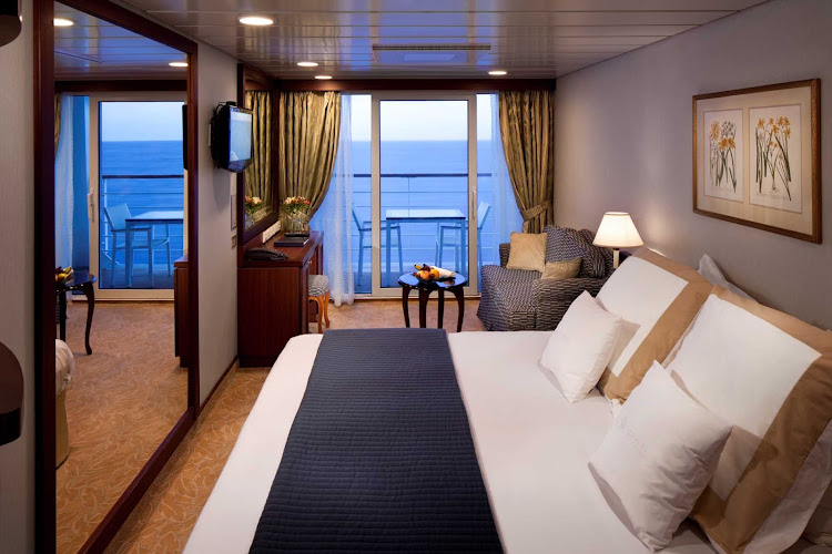 Club Veranda: A comfortable Azamara stateroom with veranda to take in the passing scenery.