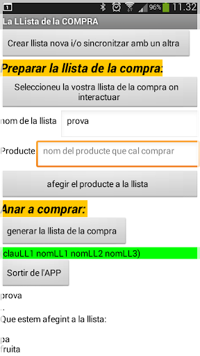 La LLista de la COMPRA
