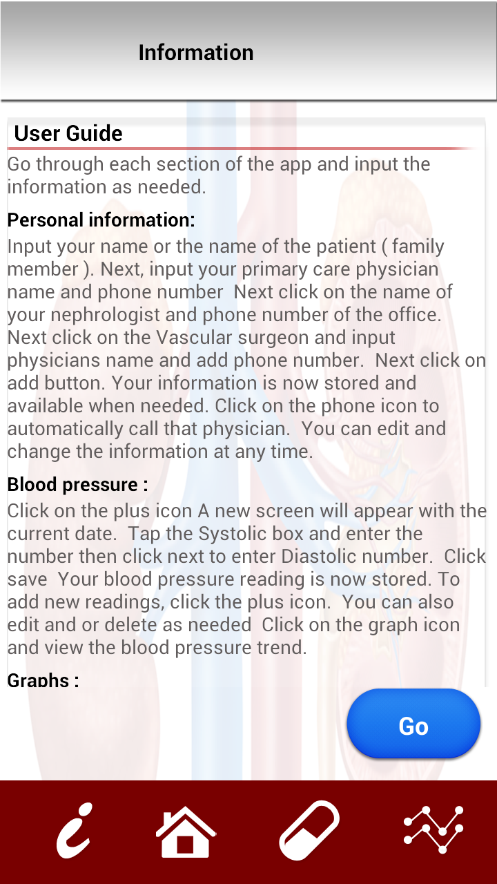 Android application Smart Kidney screenshort