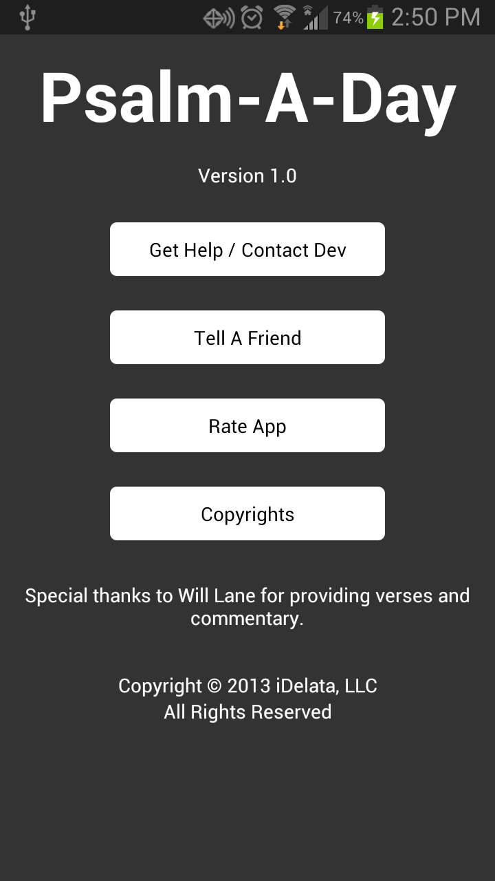 Psalm-A-Day Screen 1