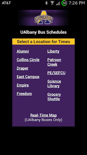 UAlbany Campus Bus Schedules