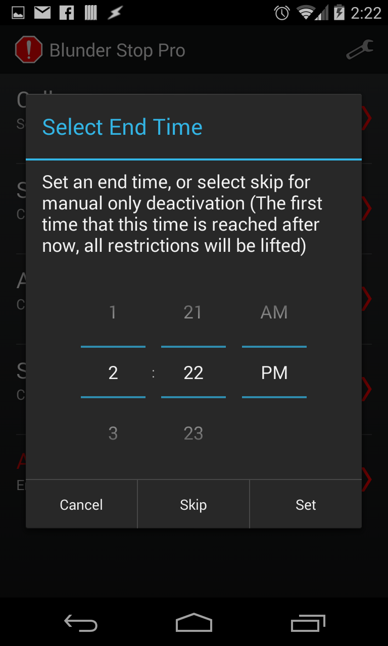 Blunder Stop Pro. Drunk Block Screen 3