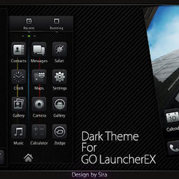 Free download   Dark GO LauncherEX Theme
