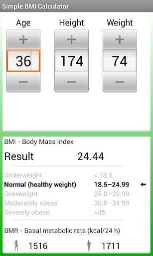 Simple BMI BMR Calculator