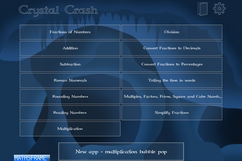 Crystal Crash Maths Screen 2