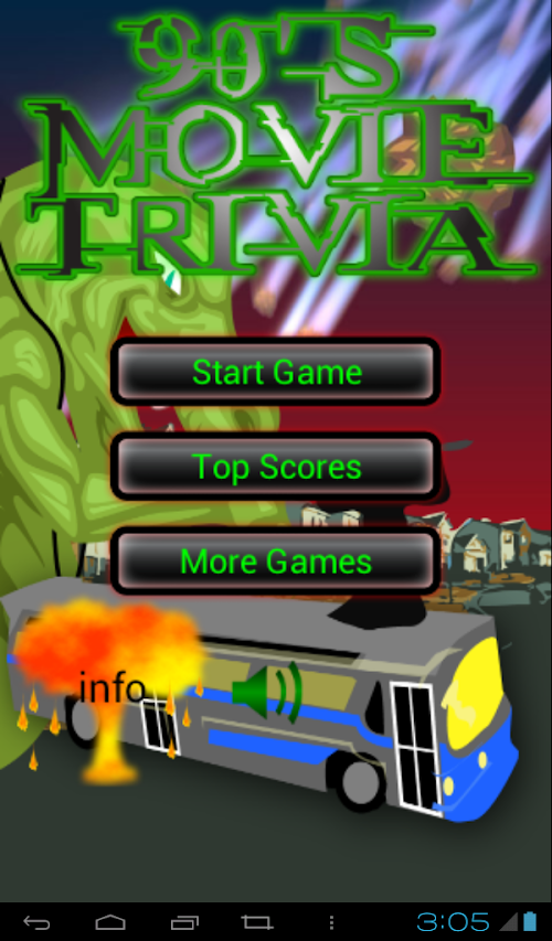 Android application 90s Movie Trivia screenshort