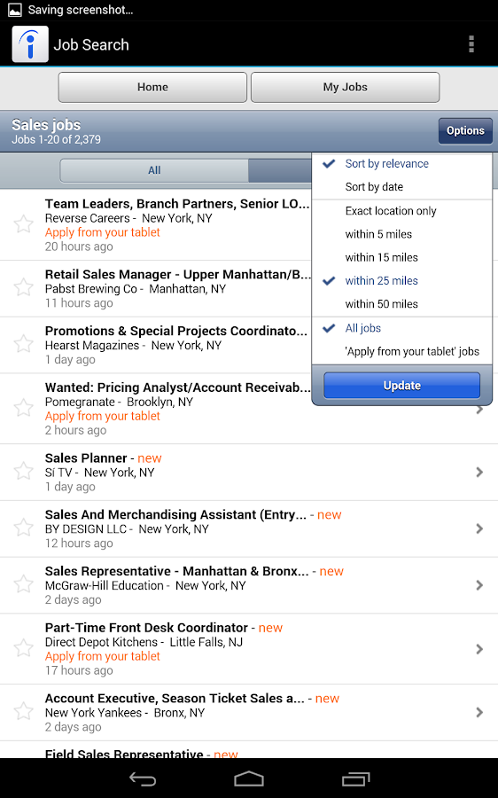 Job Search - screenshot