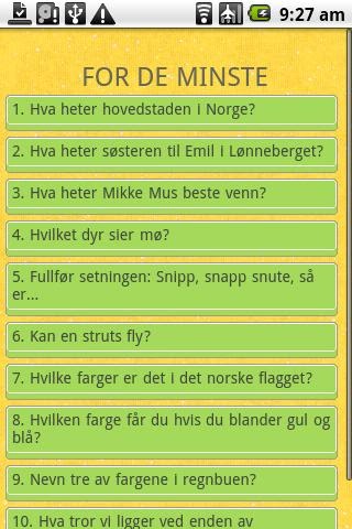 Samsung Galaxy Norge: Quiz sporsmal med svar for barn