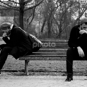 2 Egos by Georgios Kalogeropoulos - Black & White Portraits & People