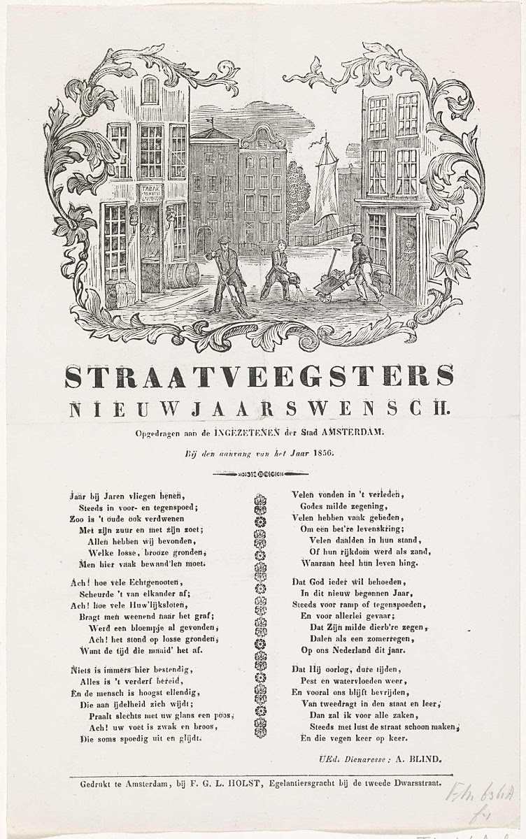 Nieuwjaarswens Van De Amsterdamse Straatveegsters 1856 Google Arts Culture