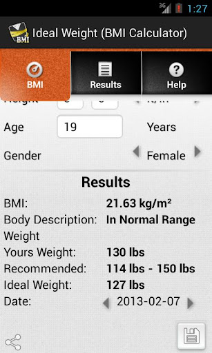 Ideal Weight BMI Calculator