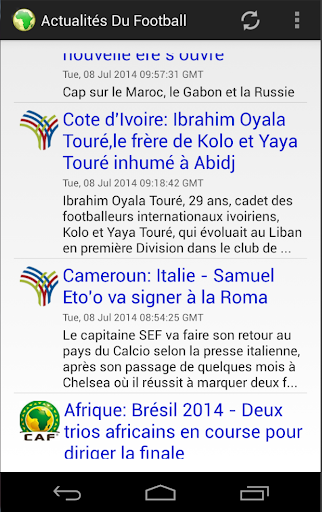 l'actualité du foot Africain