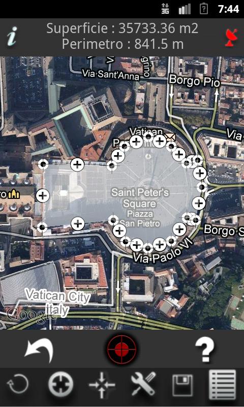 Android application A2 - Area Measurement screenshort