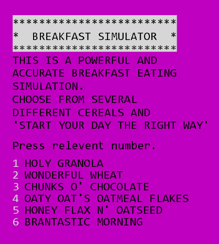 Advanced Breakfast Simulator