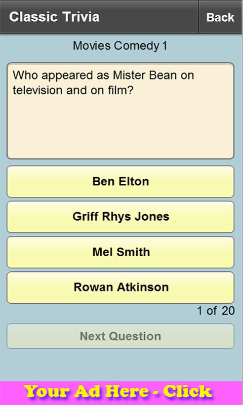 Classic Trivia 3.0 Screen 1