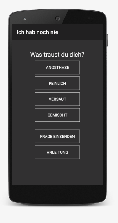 Android application Ich hab noch nie screenshort