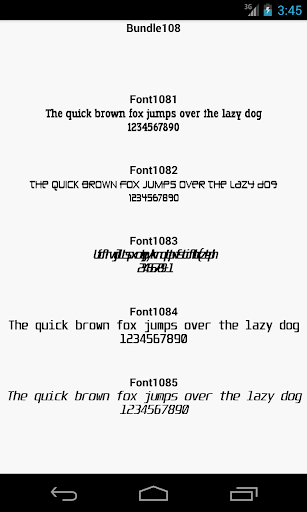 Fonts for FlipFont 108