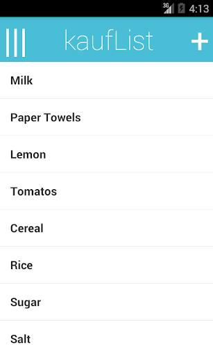 kaufList Shopping list