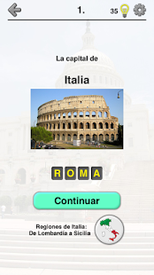 Captura de pantalla de la aplicacion Android Capitals of All Countries in the World: City Quiz