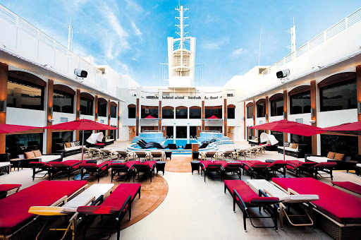 Norwegian-Epic-Haven-Courtyard-2 - Haven guests can experience pure bliss and relaxation at the Courtyard, where there's a pool, a hot tub and a fitness center. 