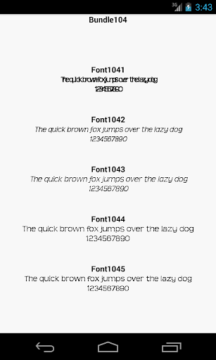 Fonts for FlipFont 104