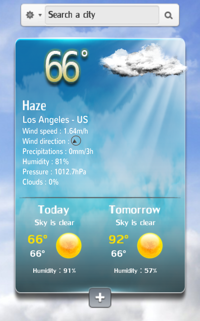 Speaking weather Screen 1
