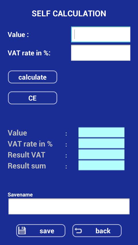 VAT Calculator Europe PRO Screen 2