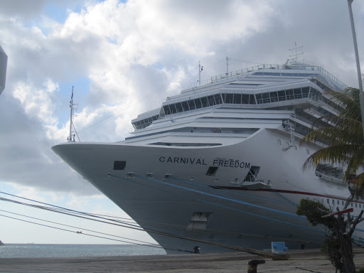 Carnival Freedom docked in Aruba, January 2013.